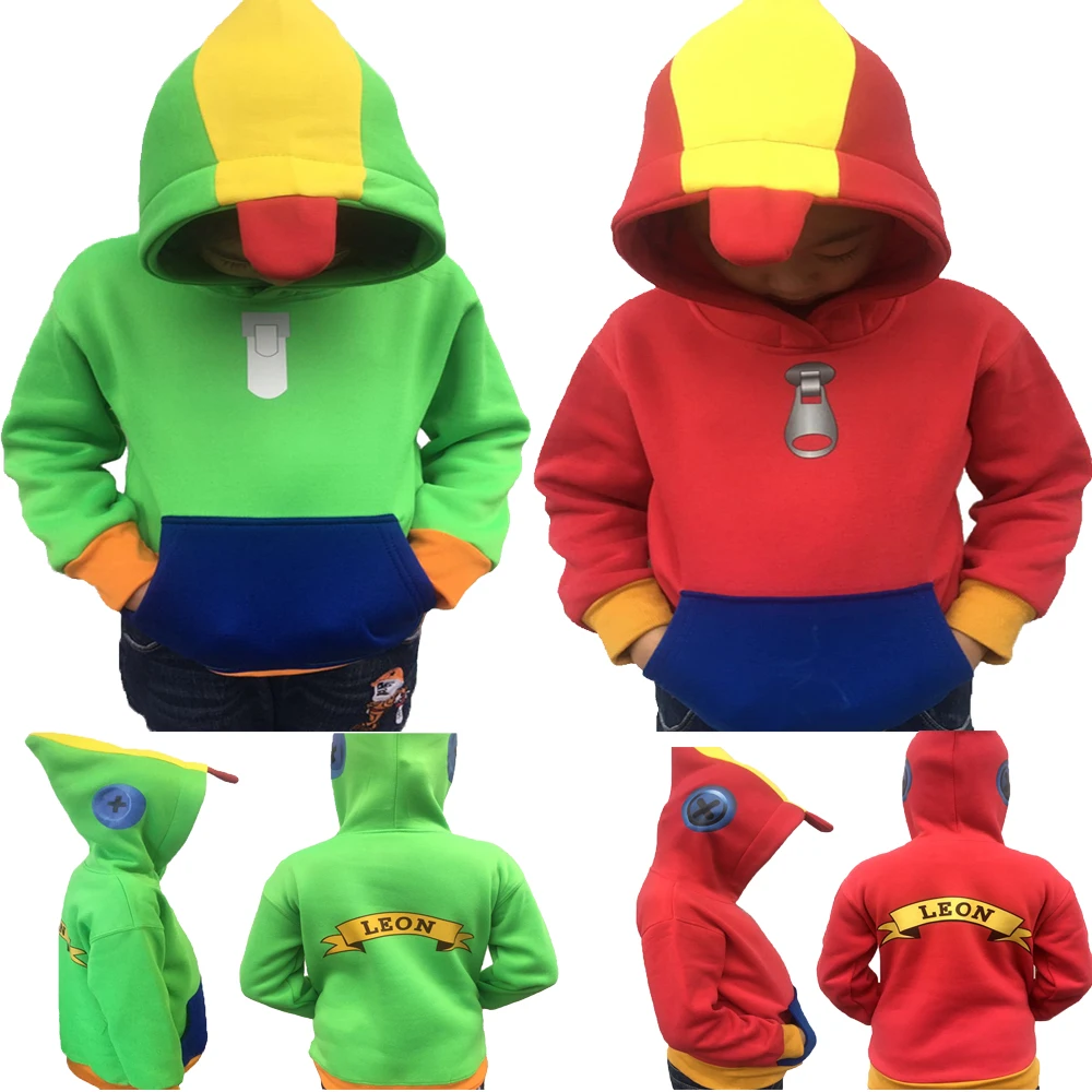 Sudadera Con Capucha Leon Kids Ropa De Invierno Brawls Jersey De Estrellas Sudadera Con Capucha Para Ninos Juego Caliente Star Leon Cosplay Abrigo Ropa Fleece Tops Peluches Y Munecos De Peluche Aliexpress - brawl stars roupa do leon