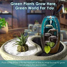 3 цвета, керамический обратный поток, держатель для благовоний, водопад, ароматическая горелка, ароматерапия, орнамент, домашний декор, подарок