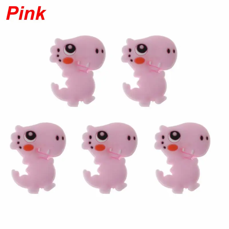 Pink 5 шт. силиконовый бисер ребенок прорезывание зубов жевательная игрушка подарок для новорожденных Игрушки для DIY ожерелье Прорезыватель детский Прорезыватель подарок игрушки для малышей - Цвет: Pink