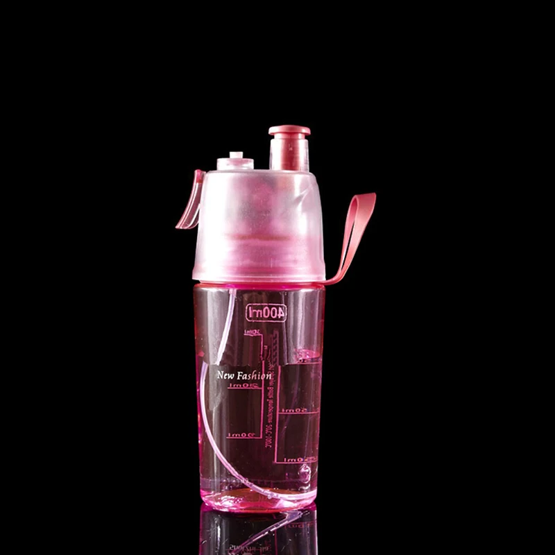 ROEGADYN уличная велосипедная бутылка для воды 400/600 мл Спортивная бутылка для бега переносная Спортивная бутылка Студенческая Беговая бутылка - Цвет: 400 pink (spray)