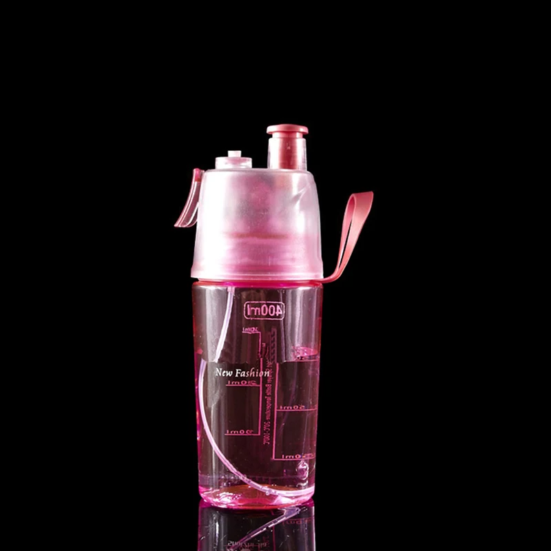 400 pink (spray) ROEGADYN уличная велосипедная бутылка для воды 400/600 мл Спортивная бутылка для бега переносная Спортивная бутылка Студенческая Беговая бутылка - Цвет: 400 pink (spray)