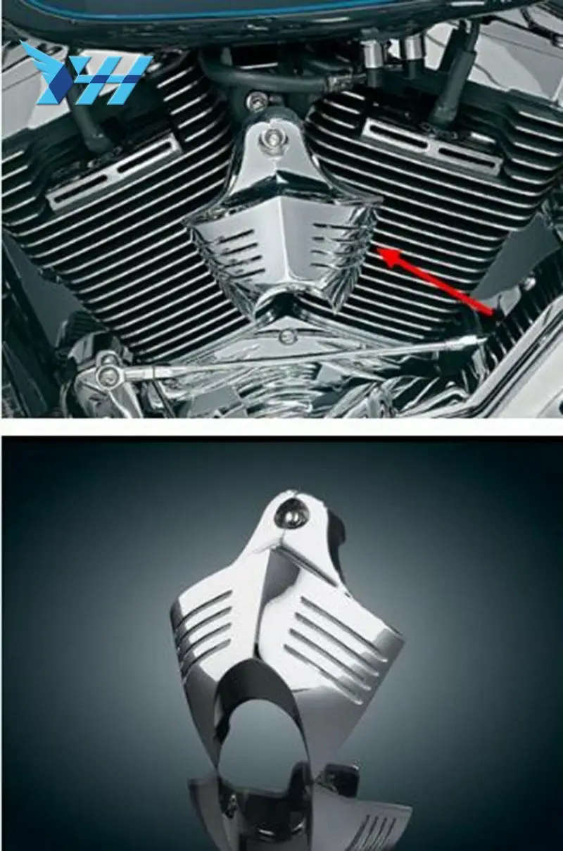 Хромированная крышка V-Shield Horn для Harley Evo двойная камера 88 96 1992& UP