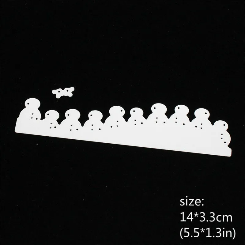 KLJUYP Snowman Border Metal Cutting Dies Scrapbook Paper Craft Decoration dies scrapbooking 07091