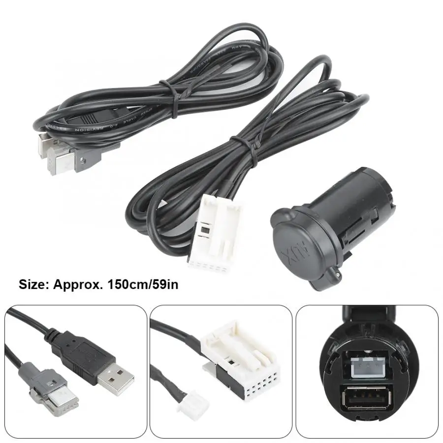Адаптеры Розетки AUX-IN USB аудио кабель адаптер подходит для 307 407 308 408 508 3008 araba aksesuar