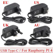 Raspberry PI 4 Модель B 5V3A 5 V/3A 3000mA адаптер питания usb type-C зарядное устройство Блок питания импульсный разъем