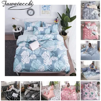 

Fuwatacchi 3/4pcs Nordic Comforter Bedding Sets Striped King Size Bed Sheet and Set for Home Bed Duvet Cover Bedding Set Luxury