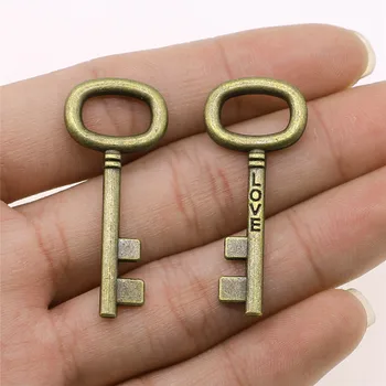 

Clearance Sale 4pcs Antique Bronze Color 18x42mm Love Key Charms Pendant For Jewelry Making Diy Jewelry Findings
