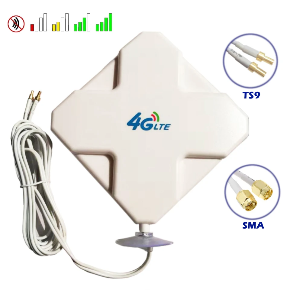 Антенна 4G MIMO с высоким коэффициентом усиления разъем SMA TS9 35 дБи двойная головка