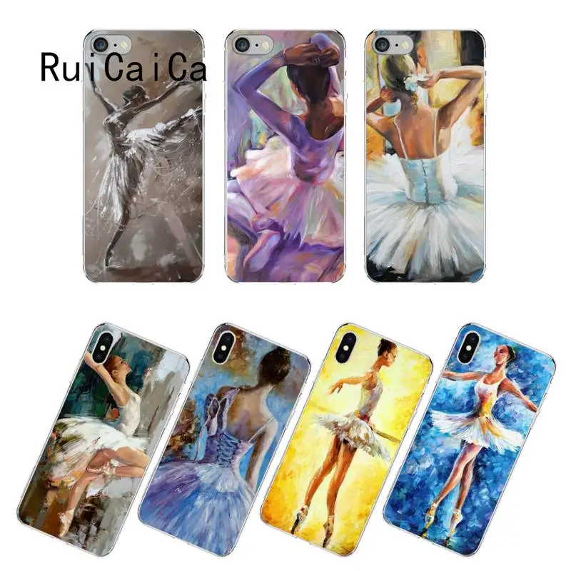 RuiCaiCa балетная Балерина картина маслом мягкий чехол для телефона iPhone 12 8 7 6 6S Plus X XS