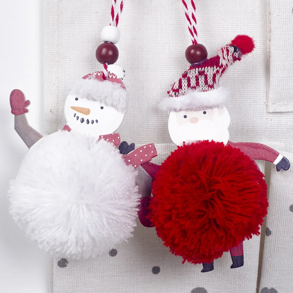 С очаровательным снеговиком подвеска с Санта Клаусом Клаус Плюшевая Кукла