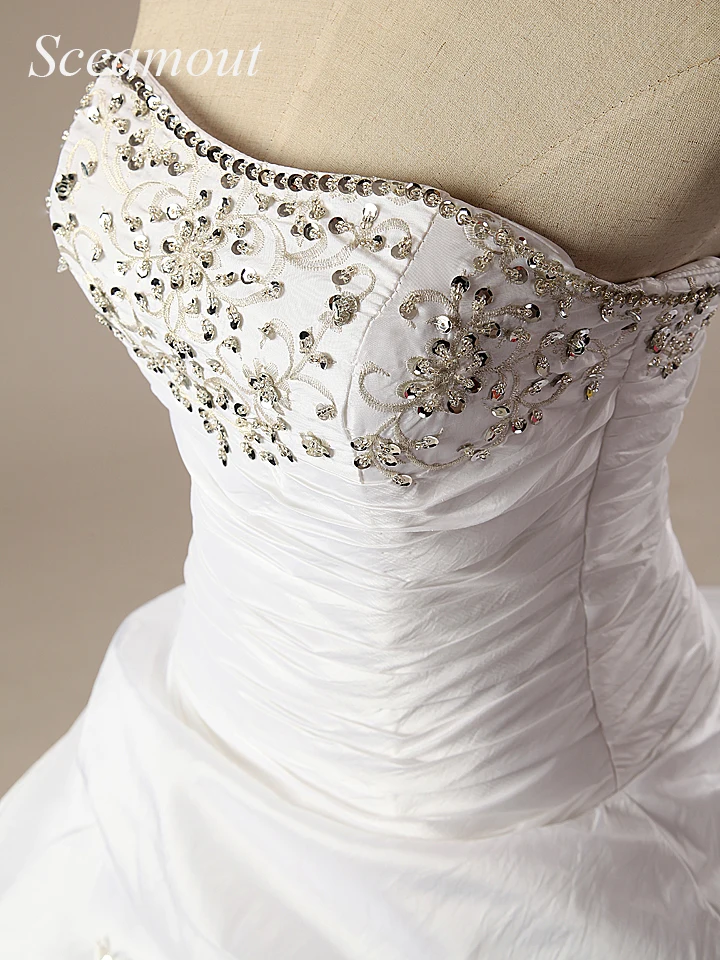 Vestido de noiva великолепное бальное платье Милая тафта Свадебное платье с цветочным рисунком de mariage свадебное платье