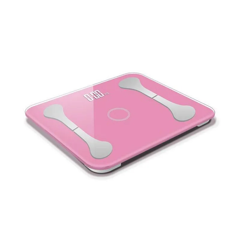 pink Бытовые весы с usb зарядкой, многофункциональные Bluetooth умные весы для жировых отложений, электронные весы, 180 кг, измерение калорий - Цвет: pink