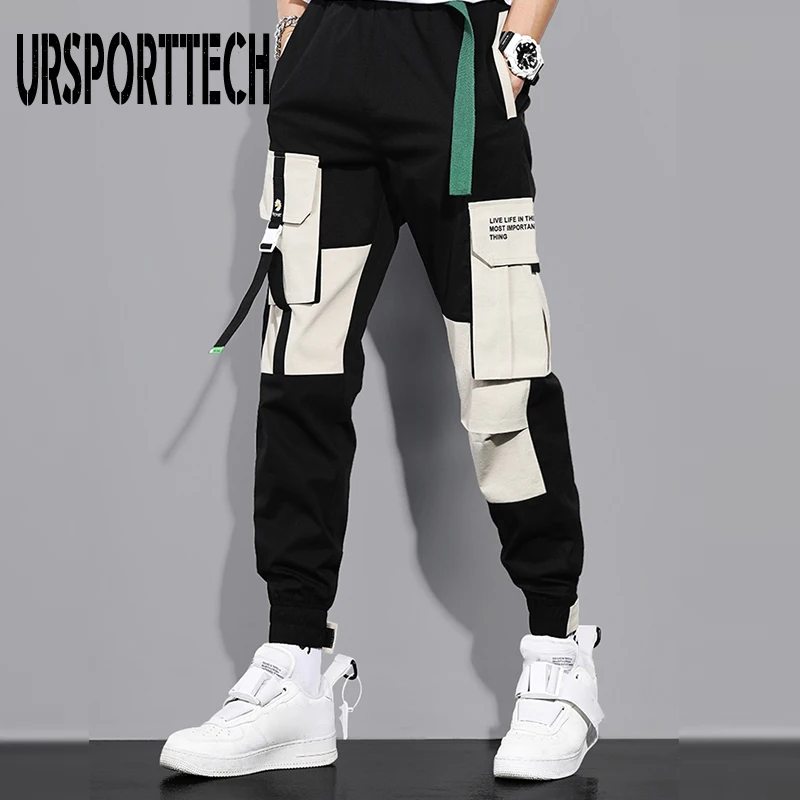 

Cargo Men Pants Trousers Hip Hop Joggers Teenager Boys Pants Pockets Casual Dance Techwear Harem Streetwear Trousers Sweatpants