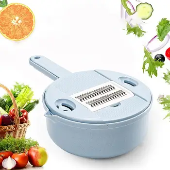 

Mandoline Slicer Vegetable Cutter Potato Peeler Carrot Onion Grater with Strainer Vegetable Cutter 8 in 1 Kitchen Accessories