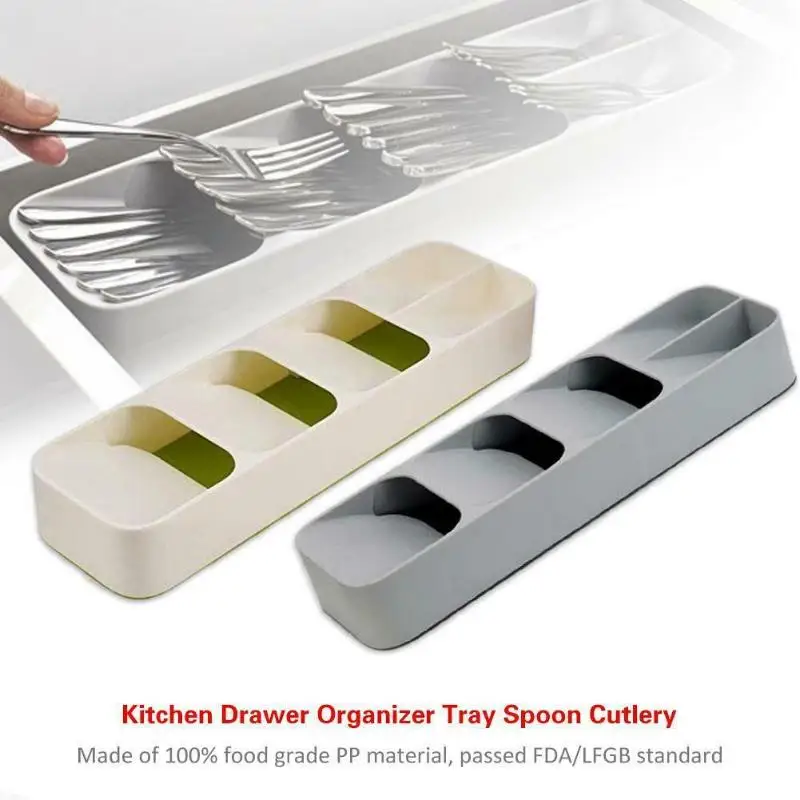 

multifunction Practical Kitchen Drawer Organizer Tray Spoon Cutlery Separation Finishing Storage Box Kitchen Storage accessories