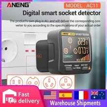 ANENG – testeur de tension de prise AC11, détecteur de Phase de polarité de Circuit, prise US/UK/EU/AU, vérification de Phase de ligne zéro, Test Rcd NCV 