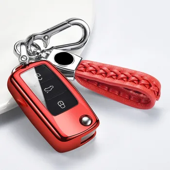 

Hard TPU Car Key Case Cover For VW Golf Bora Jetta POLO GOLF Passat For Skoda Octavia A5 Fabia For SEAT Ibiza Leon Accessories