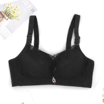 

Bra for Women Sexy Lace Bralette Lingerie Large Size Wireless Push Up Adjustable Bra Wire Free Soft Breathable Underwear
