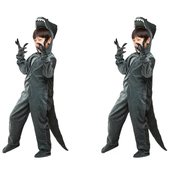 

Adult Kids Blue Raptor T-REX Dinosaurs Costumes Halloween Cosplay Party Animal Cartoon Dragon Dress Up Jumpsuit Outfit Costume