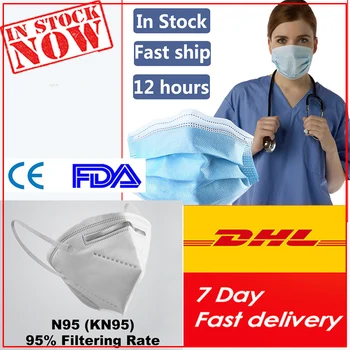 

DHL 3 ply Disposable CE,FDA Certifited mascarillas desechables blue Medical Facemask 50pcs kn95mask n95mask hand sanitzer