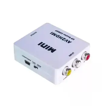 

Hdmi To Av Scaler Adapter Hd Video Composite Converter Box Hdmi To Rca Av/Cvsb L/R Video 1080P Mini Hdmi2Av Support Ntsc Pal