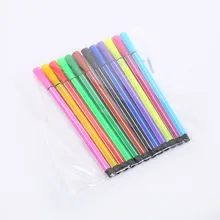 12 шт./упак., креативная Новинка, стационарная детская живопись, 12 цветов, моющиеся фломастеры маркеры для рисования, Детские художественные принадлежности