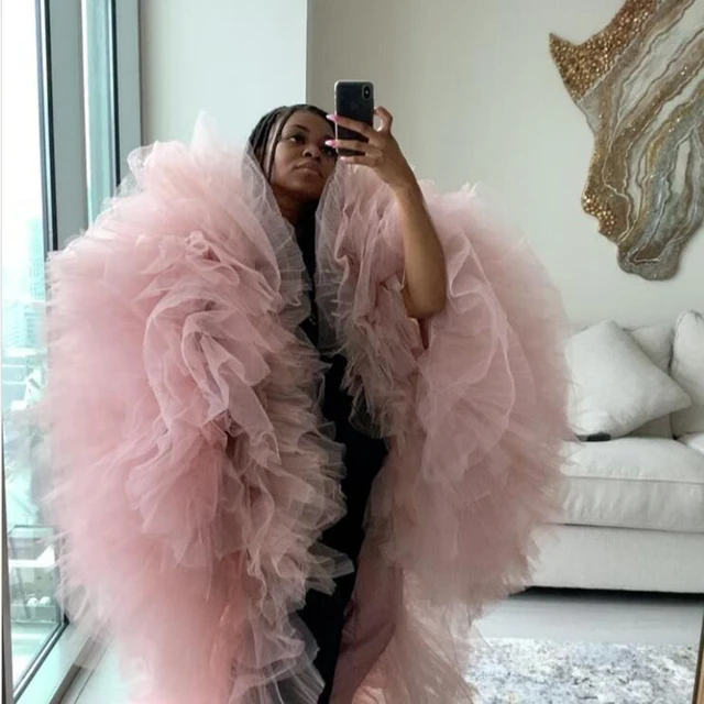 WDPL Extra Puffy Tulle Vest Jacket Ball Gown Lush Mesh Long Top Vests Chic Women Party Wear Custom Made