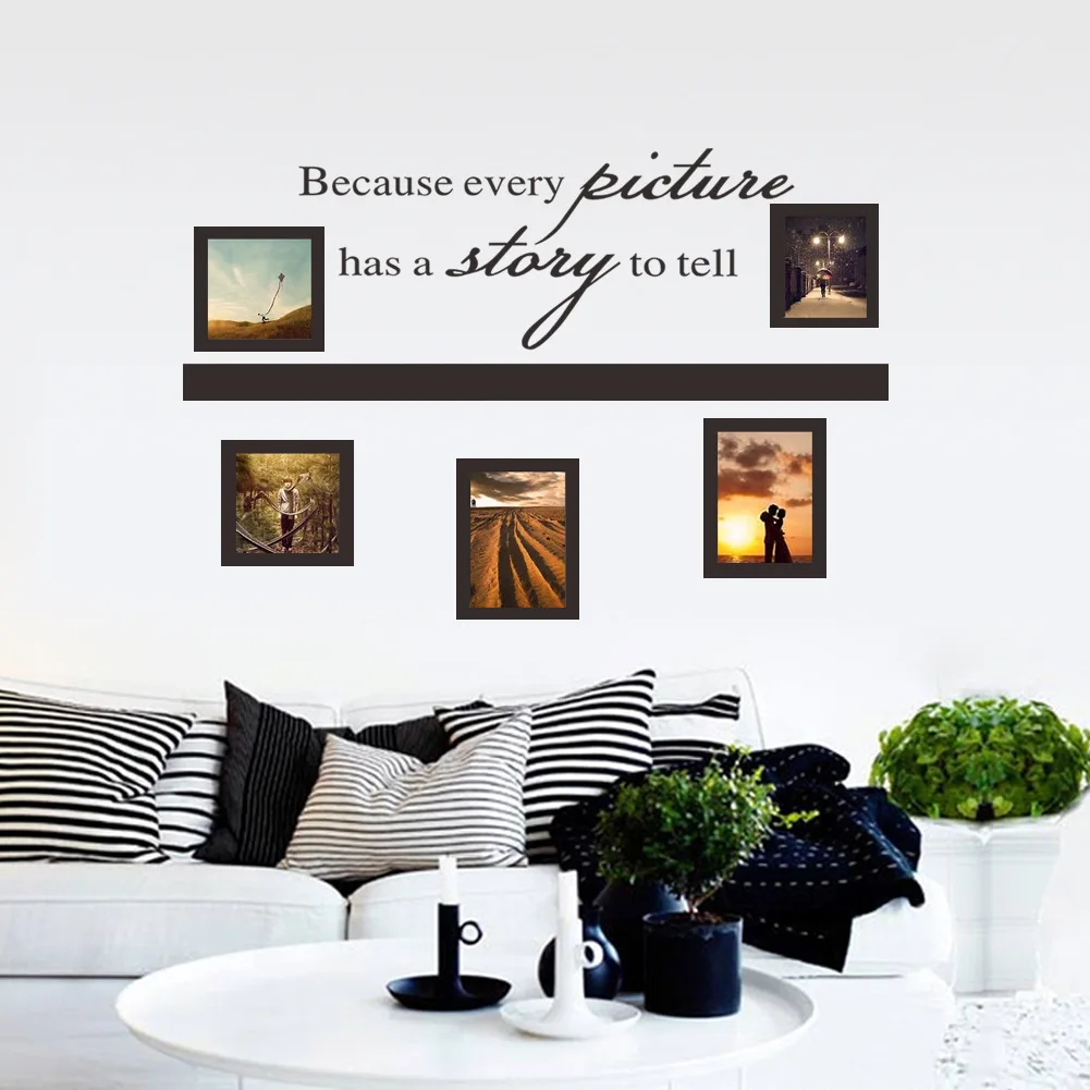 ZY8394 New Style Foreign Trade Export Picture Bedroom Sofa Wall Photo Wall Adhesive Paper Wholesale
