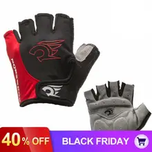 Красные велосипедные перчатки, велосипедные перчатки для мотоцикла, спортивные Гелевые перчатки с полупальцами, размер M-XL