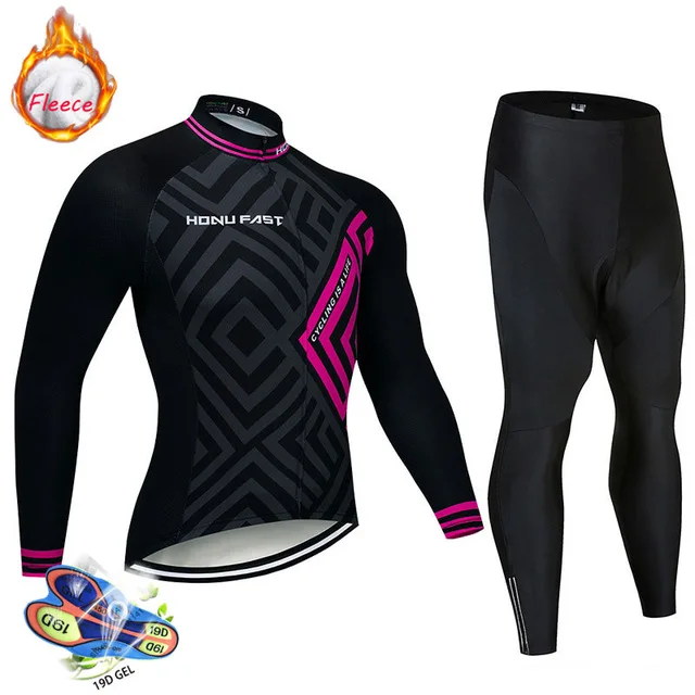 cycling set 1 Зимний теплый шерстяной костюм для велосипеда, Мужская теплая толстовка, мужские зимние велосипедные штаны, набор велосипедной формы, Мужская лайкра, спандекс - Цвет: cycling set 1
