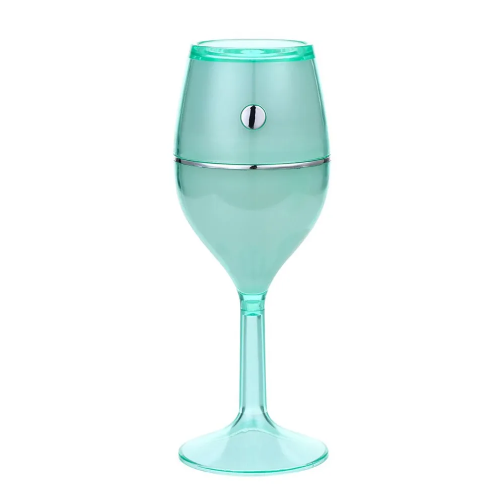 

80ml Air Humidifier Red Wine Cup USB Colorful Night Lamp No Noise Mini Portable Air Cleaner for Home Car Use