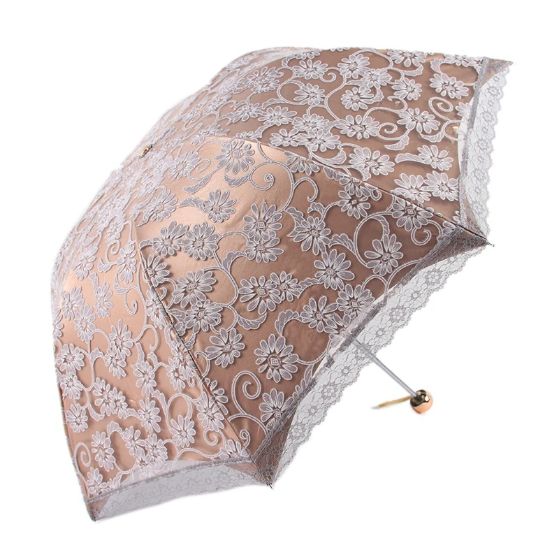 Paraguas de encaje para sombrilla de protección UPF 50, plegable, ligera, gris|Herramientas de exterior| - AliExpress