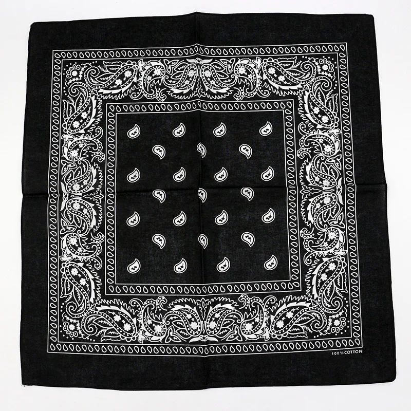Hip Hop Cotton Basic Paisley Printed Bandana Men/Women/Dog Various Color Square Scarf Outdoor Sports Cycling Mask Headband printed scarf square scarf