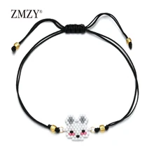 ZMZY белый браслет с кроликом женские бусы MIYUKI браслет девушки Pulseras Mujer детский подарок животное кисточкой ювелирные изделия ручной работы бохо