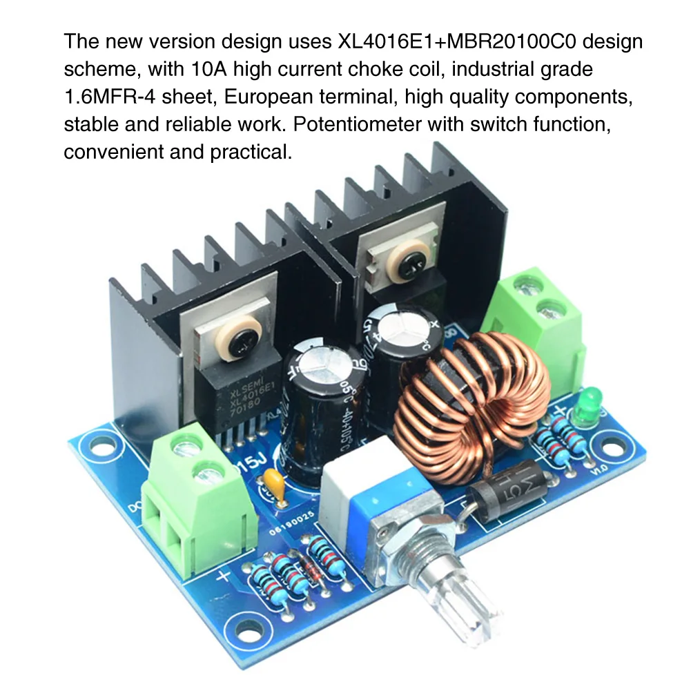 200 Вт Adjustable ремонт Регулируемый Модуль управления высокой мощности бак доска Электрический понижающий преобразователь стабилизатор напряжения