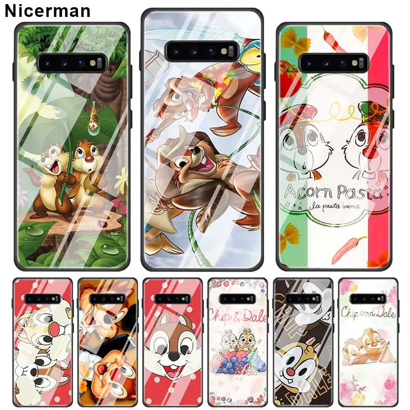 

Cartoon Dale Chip Squirrel Cases For Samsung Galaxy S10E S10 5G S9 S8 Plus Note 10 9 A50 A30 Tempered Glass Phone Coque