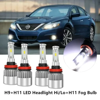 

4 Pcs LED Headlight Bulbs Kits High Low Beam For Dodge Grand RV 2011-2015 IP68 Waterproof Long Service Time COB Chip