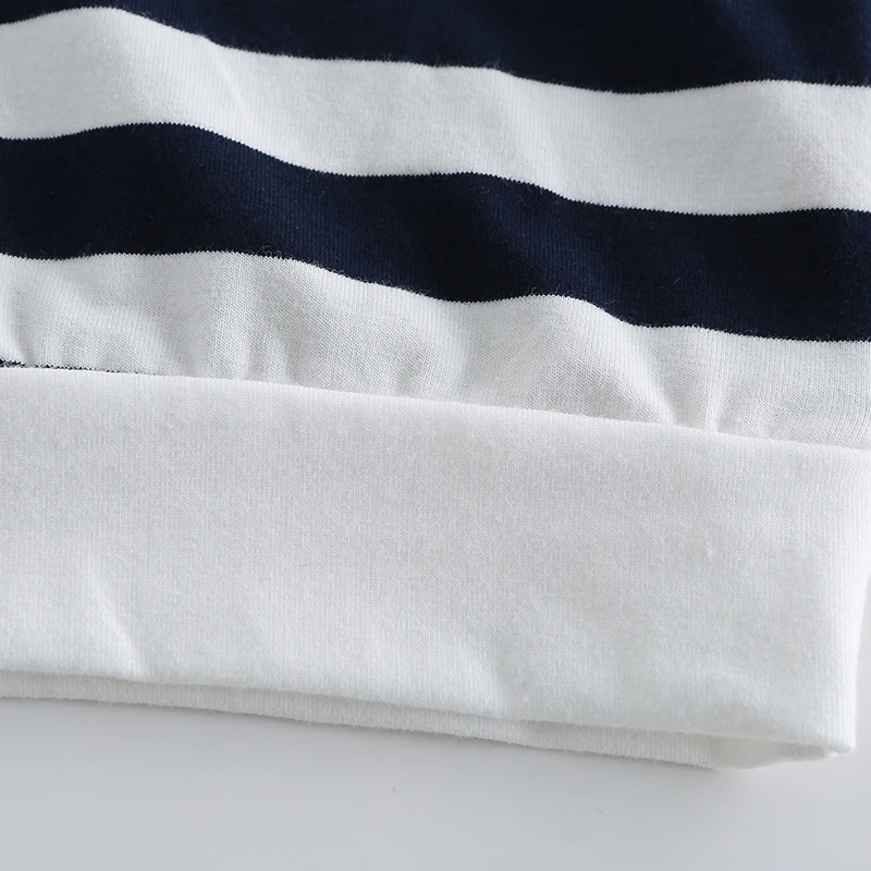New Spring Autumn Casual Children Newborn Boy Clothes Long Sleeve Hoodie Striped Printing Blouse Kids Infant Tops Sweater Wear
