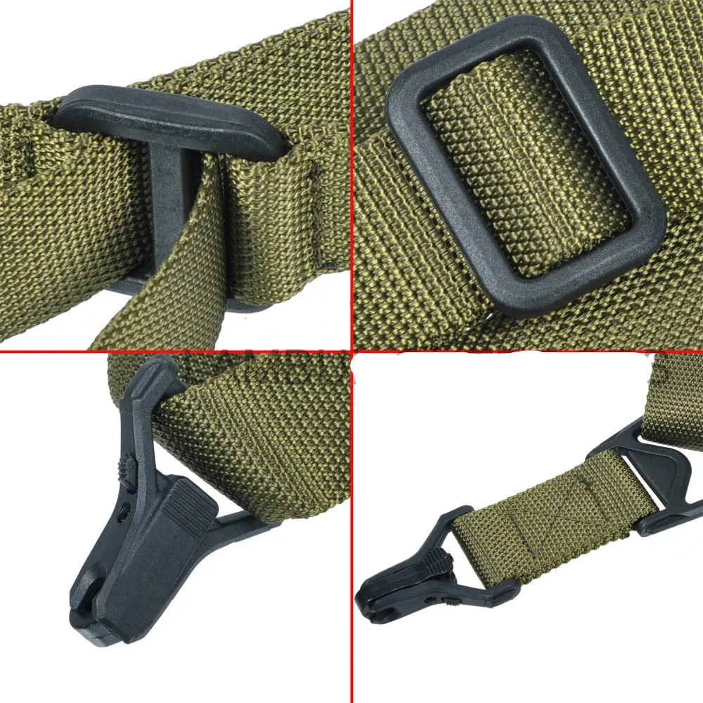 Tactical 2 Points Multi Mission Rifles Carry Sling adjustable Gun Sling Strap Nylon Rope for Hunting