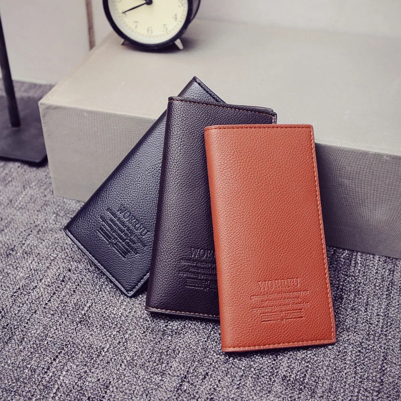 

MEN'S LONG Pattern Wallet Genuine Product New Style Ultra-Thin MEN'S Wallet Men's Classic And Casual xi zhuang bao