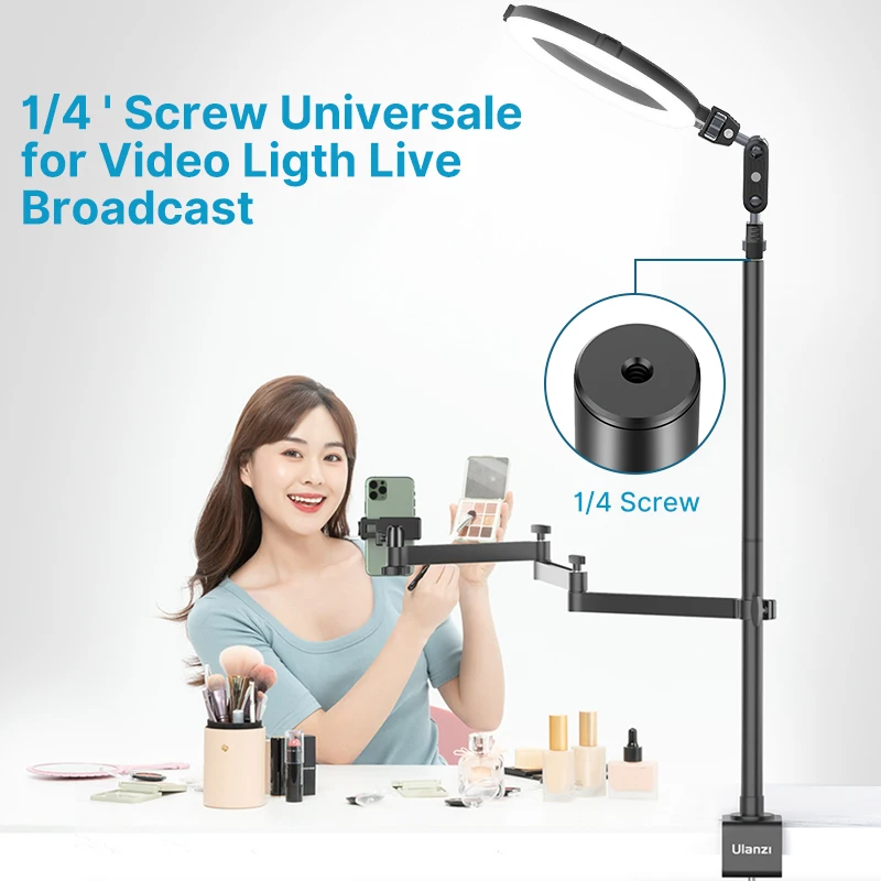 Suporte de Webcam Flexível para Transmissão ao Vivo Suporte de Mesa Removível com Cabeça de Esferas para Câmera de Vídeo e Celular Ulanzi - Image 5