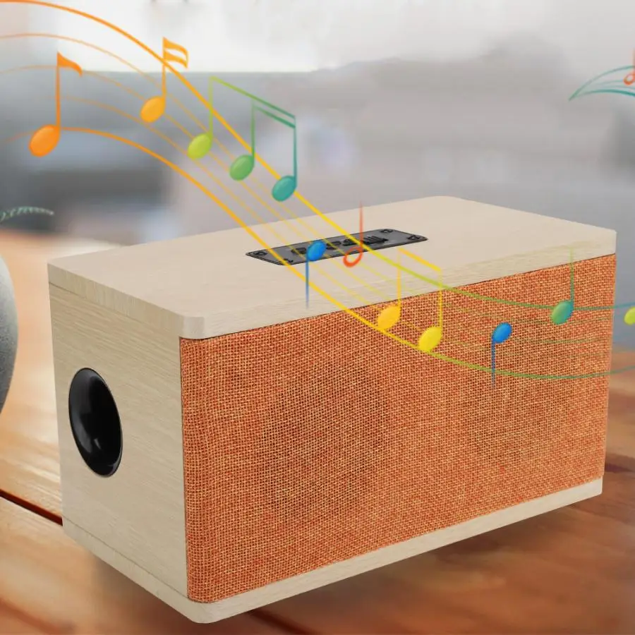 W6 деревянный 10 Вт Bluetooth динамик с двумя рожками высокой мощности аудио голосовые подсказки шокирующие стерео беспроводной Bluetooth динамик
