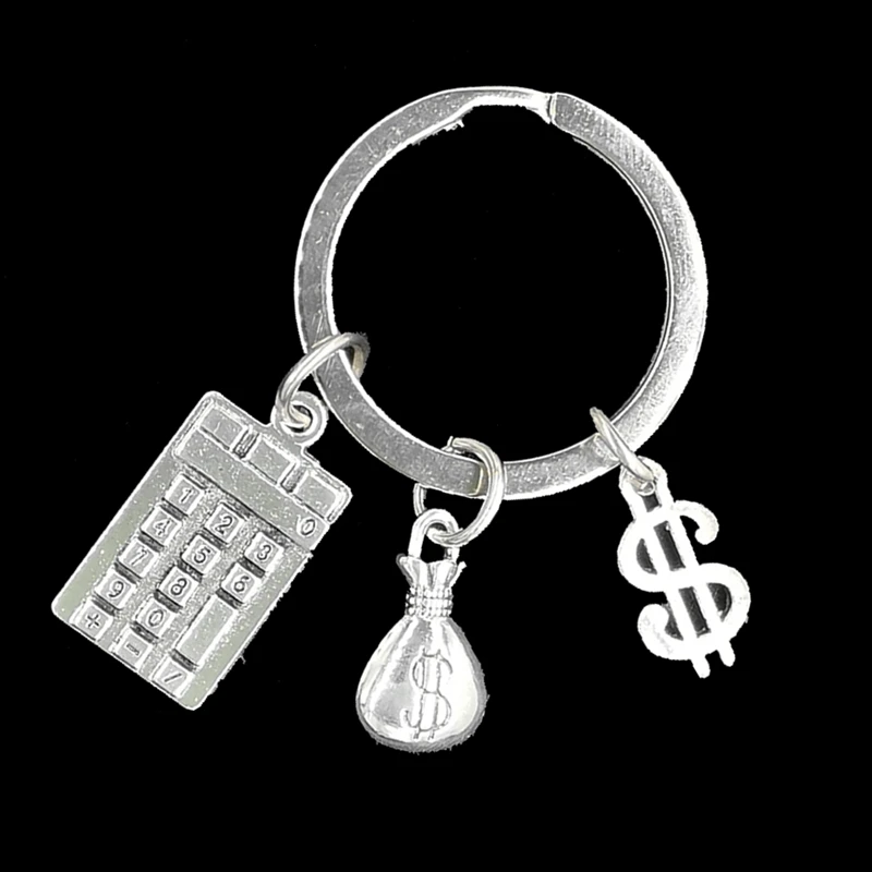 

1PCS Keychain 2020 New Popular and Fun Handmade Personality with Calculator / Bag / Abacus / Metal Keychain Gift