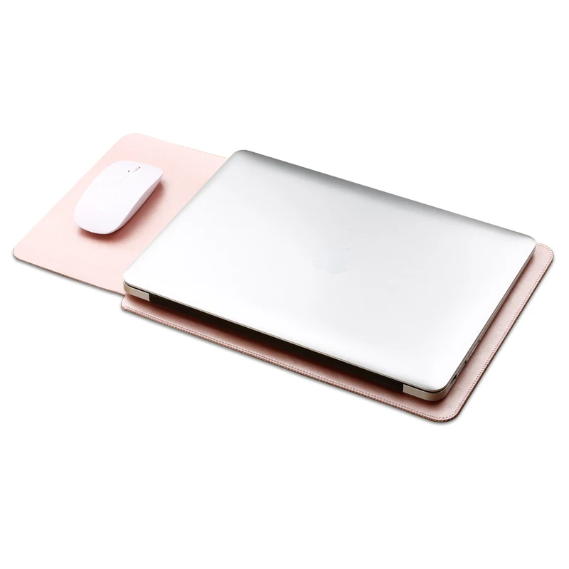 Мягкая сумка с мышкой, чехол для ноутбука Xiaomi Macbook Air 12 13, чехол retina Pro 13,3 15 15,6, модная кожаная сумка для ноутбука