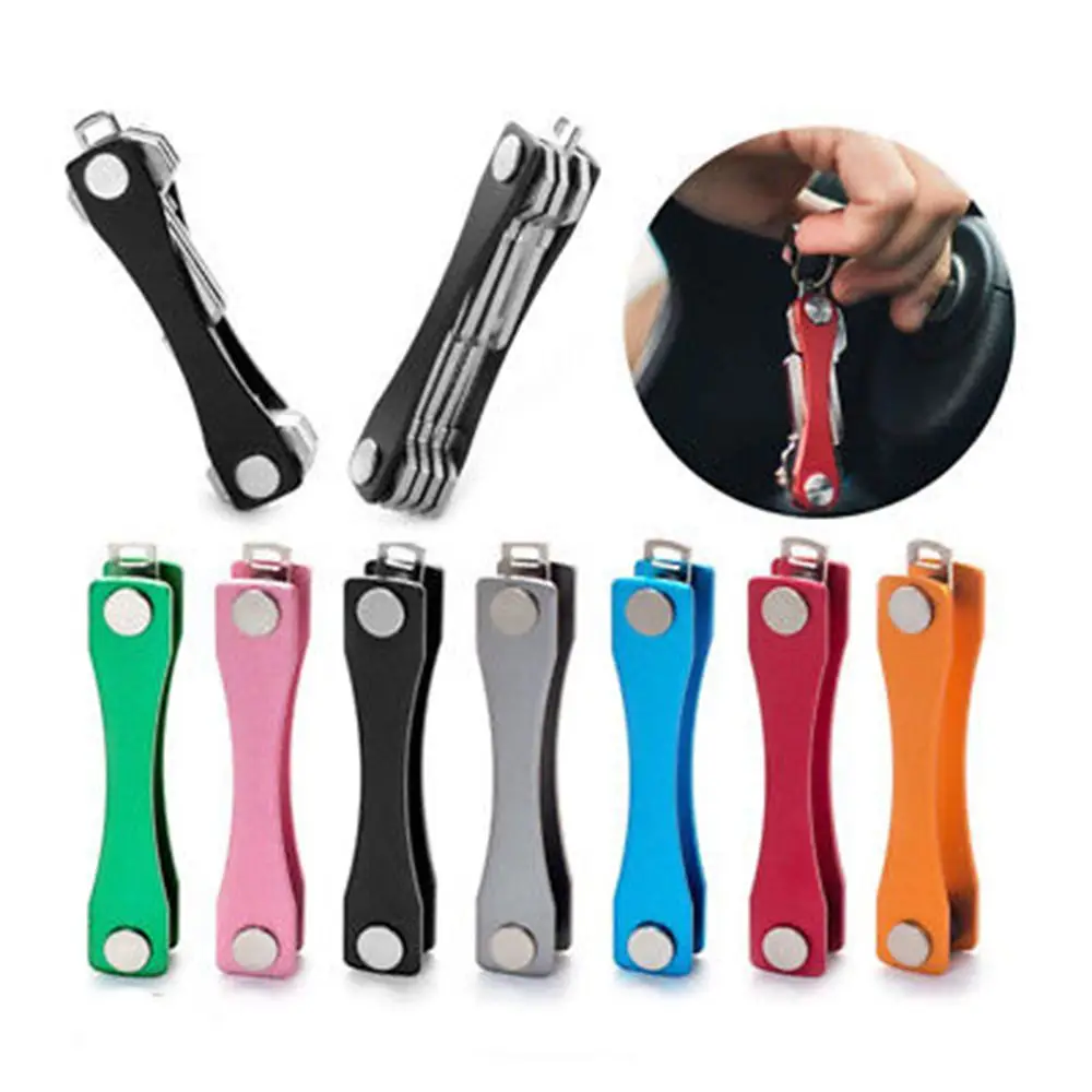 

Aluminium Key Wallet DIY Car Keychain Pocket Key Holder Keys Organizer Brand Quality Pocket Tool Gifts Multi-functiona