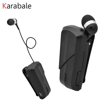 

F902 Retractable Wireless Bluetooth Earphones Handsfree Headset Stereo Portable Headphone Clip Mic Phone Call