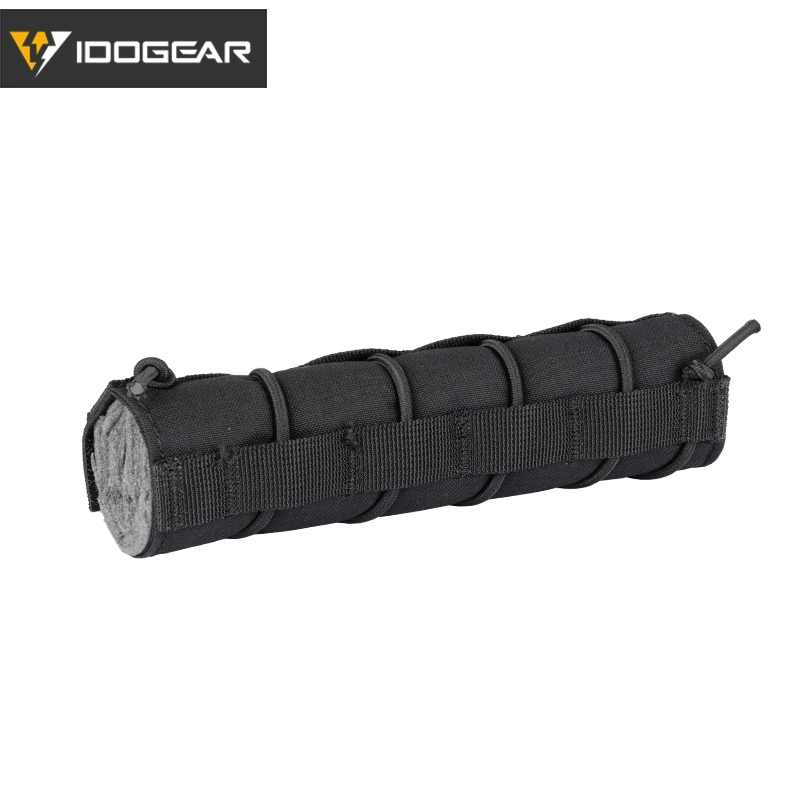 Black IDOGEAR 18 см " супрессорное покрывало глушитель теплозащитная крышка Щит рукав глушитель тактическая стрельба Военные Аксессуары для страйкбола 3529 - Цвет: Black