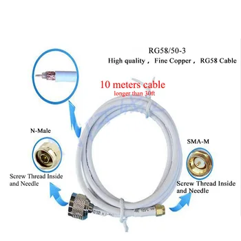 

10 Meters LMR200 RF coaxial cable N male plug to M male extension cord Suitable for antenna