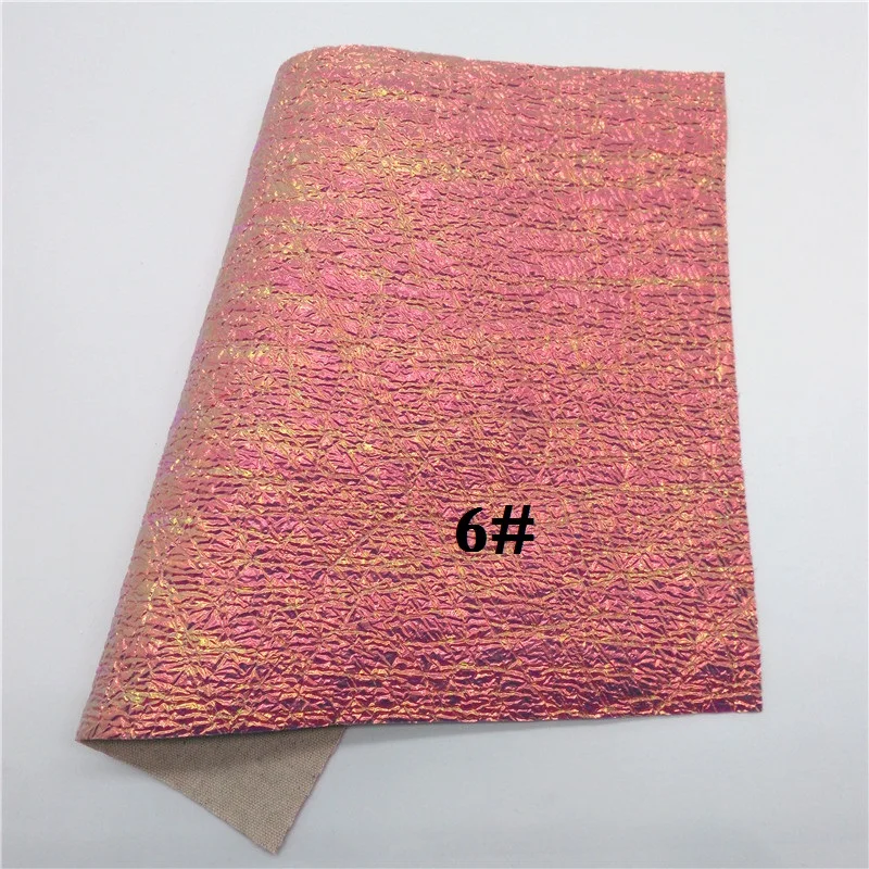Glitterwishcome 21X29 см A4 размер винил для бантов Неон морщин Синтетическая кожа ткань искусственная кожа листы для бантов, GM668A - Цвет: 6