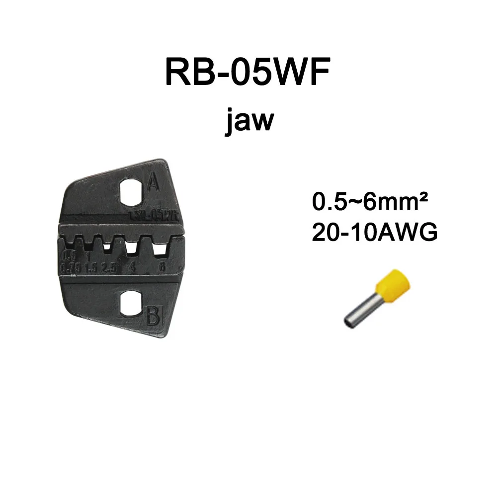 LUBAN мини европ стиль обжимной инструмент обжимные плоскогубцы штампы наборы для RB серии RB28B RB48B RB16WF RB06WF RB03H RB02 челюсти - Цвет: RB-05WF